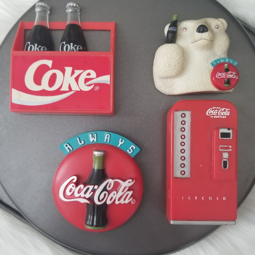 Set of Vintage Coca Cola Refrigerator Magnets
